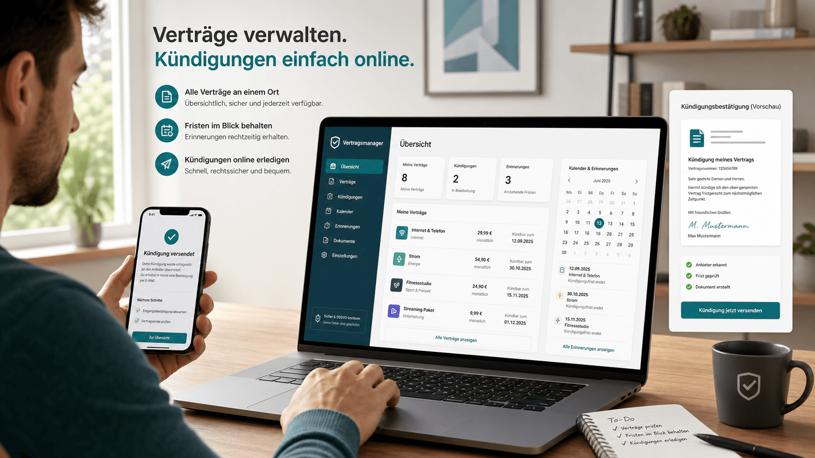 Verträge smart kündigen: So hilft volders.de